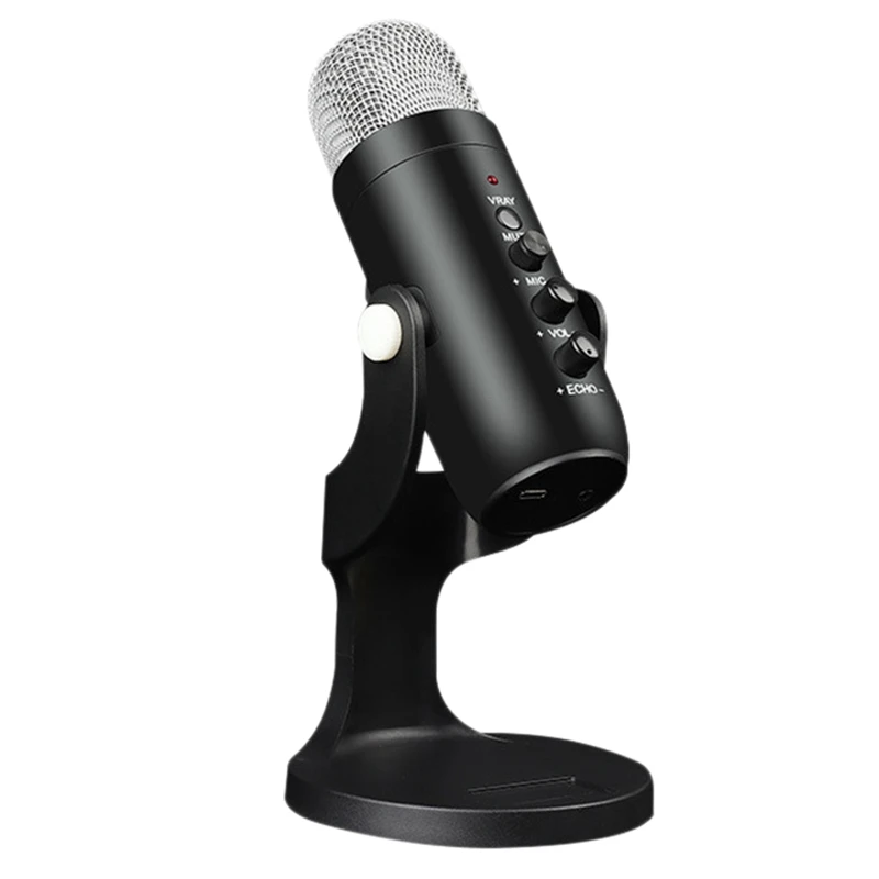 

USB Condenser Microphone for PC/Micro/Mac/Android with Noise Cancellation and Reverb for Voice and Music Recording