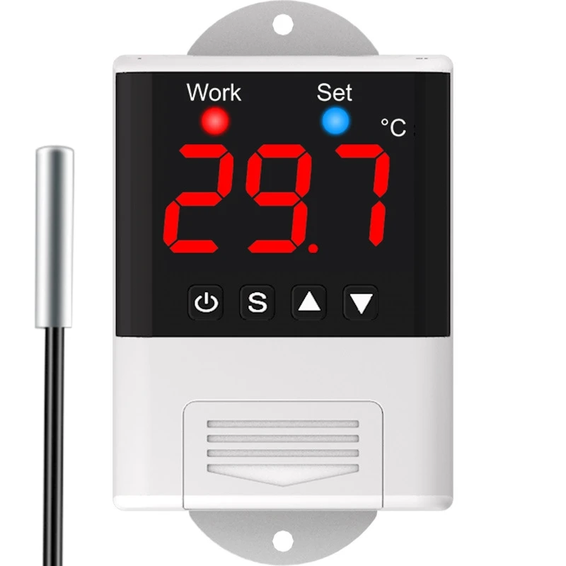 110V-220VAC Thermostat Temperature Controller Cooling Heating 10A Output for Aquarium Incubator Waterproof NTC Sensor |