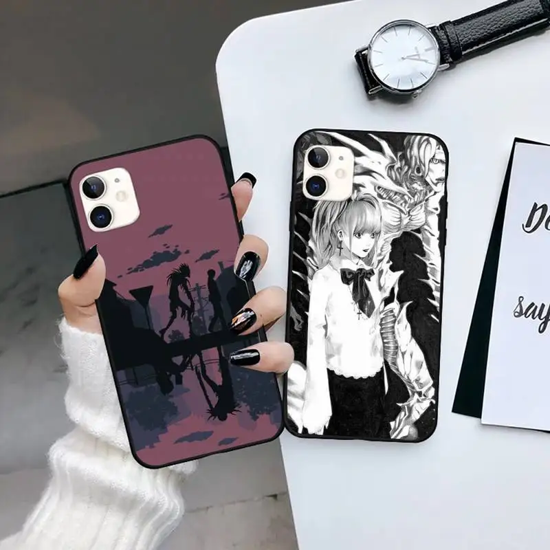 

Death Note Anime Cartoon Manga Phone Case Black Color For iPhone 13 12 11 Mini Pro Max X XR XS 7 8 6 6s Plus SE Cover Coque