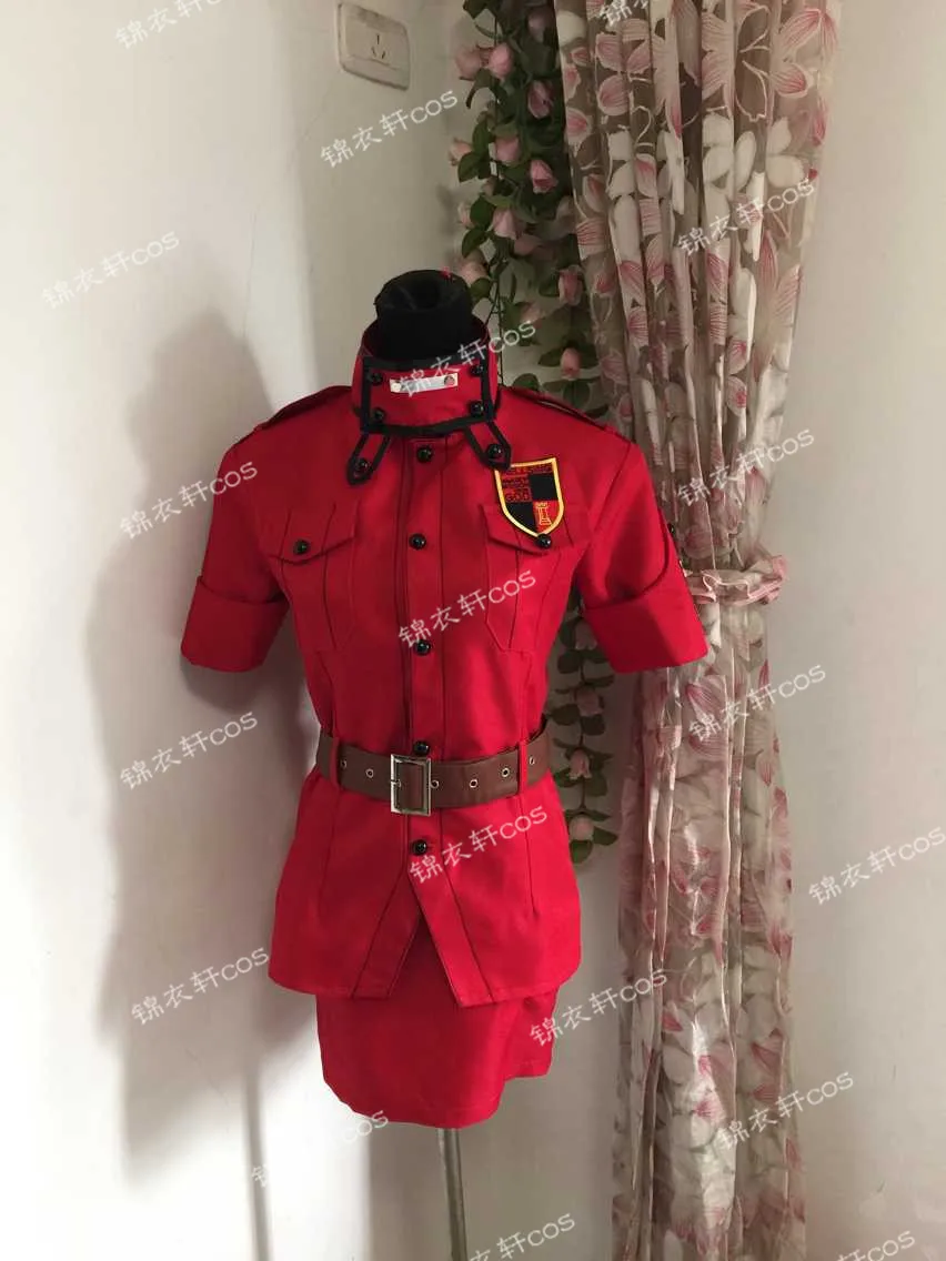 Аниме Hellsing Herushingu Виктория серас красный косплей костюм с перчатками на заказ