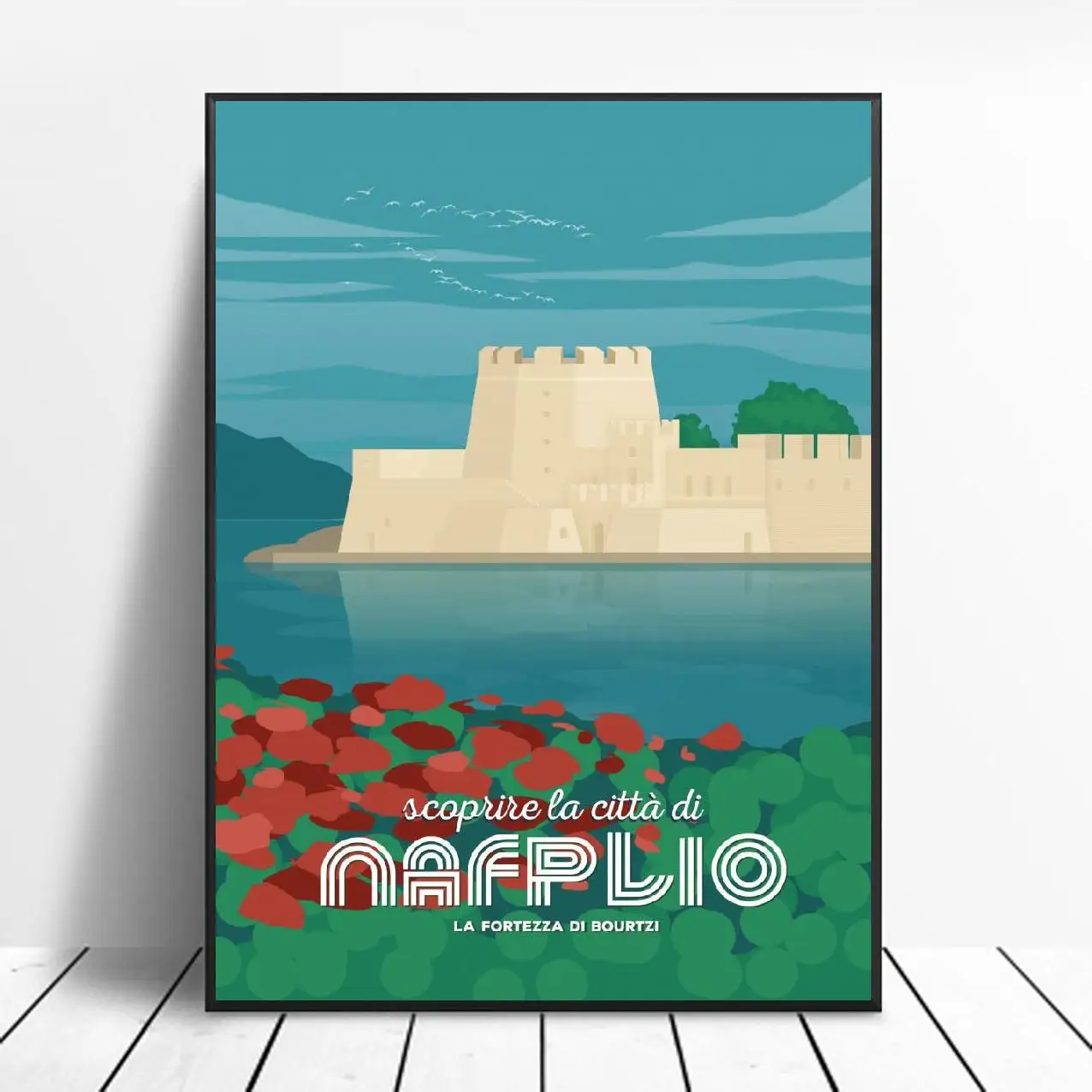 

Нафплио бурцзы Холст Дорожный плакат печать домашний настенный художественный декор живопись