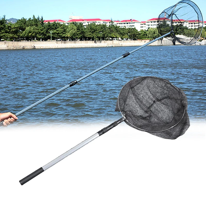 

Relefree Telescopic Extending Aluminum Pole Handle Fish Fishing Landing Net Mesh Tackle Fishing accessories