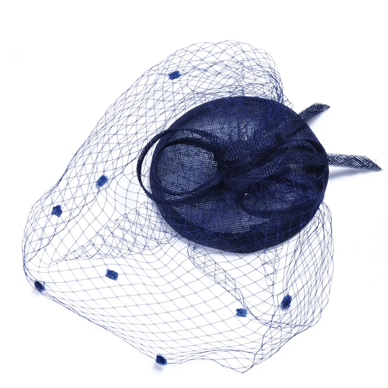 Свадебный чистая перо Шапки белый красные черные клетка Чистая Свадебные
