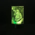 Сенсорная двухтоновая лампа с сенсорным датчиком, двухтоновая Светодиодная лампа в стиле японского аниме, манга, спальня, для ююютсу, кайсен, два тона, 3D лампа