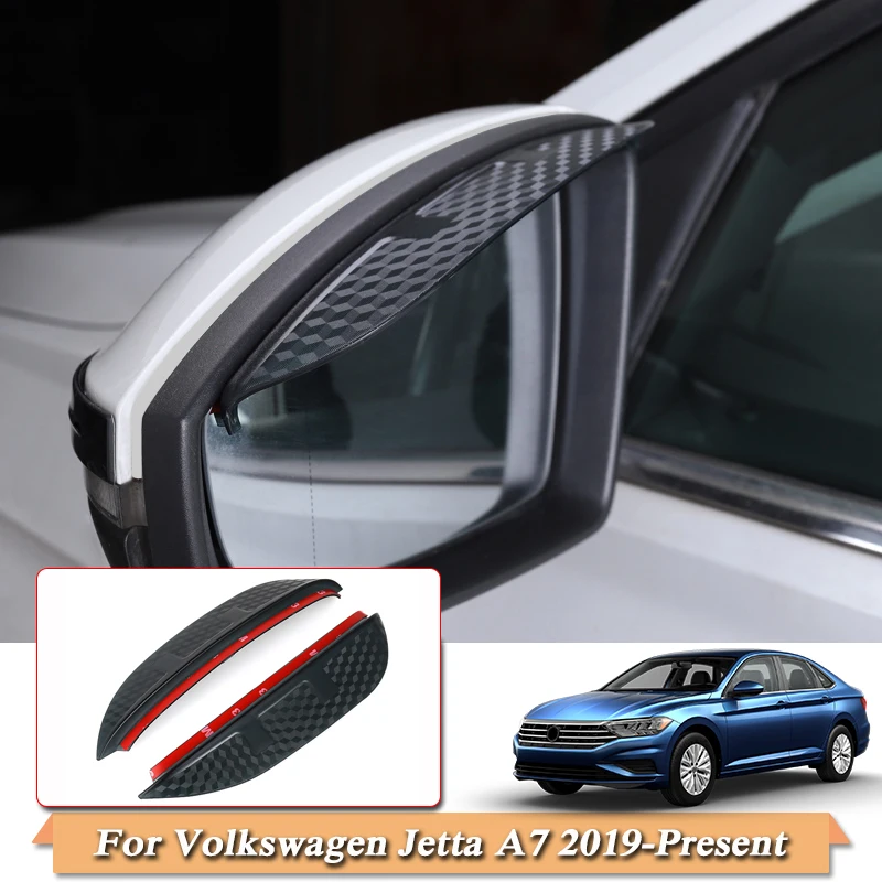 

2pcs Car Styling Car Rearview Mirror Rain Eyebrow Sticker For Volkswagen Jetta A7 2019-Present Carbon Fiber Protector Sticker