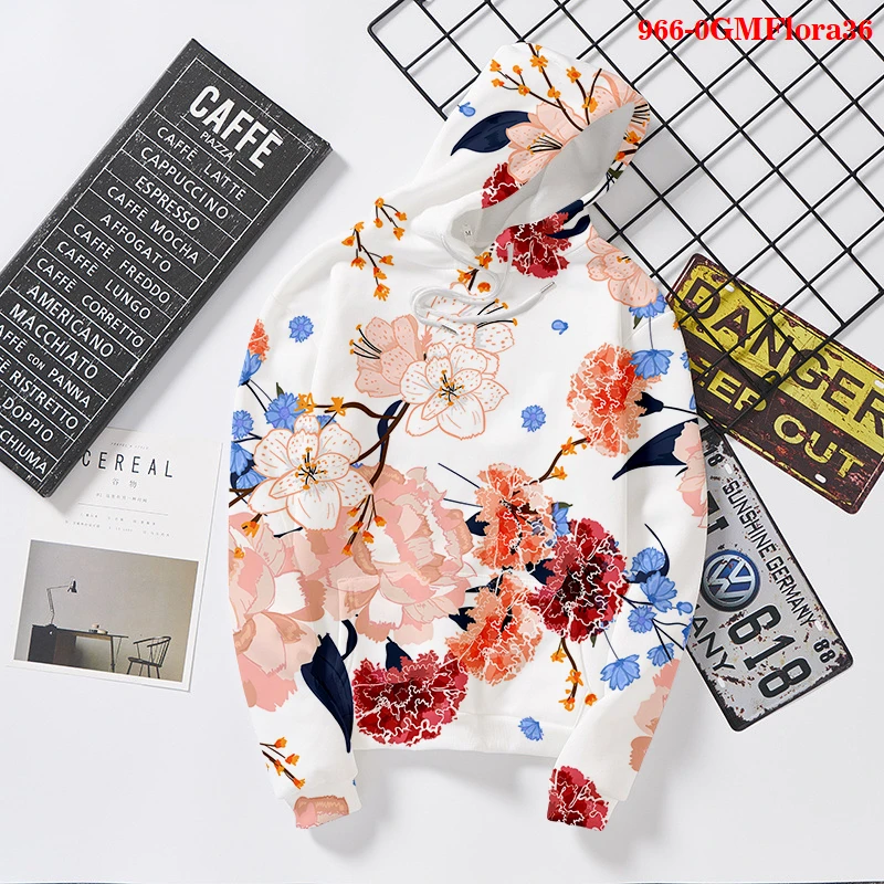 

Flora Clothes 3D Aesthetic Hoodies Men Clothing Harajuku Woman Cloth Kawaii Tracksuit Oversized Hoodie Elegant Flower Sweetshirt