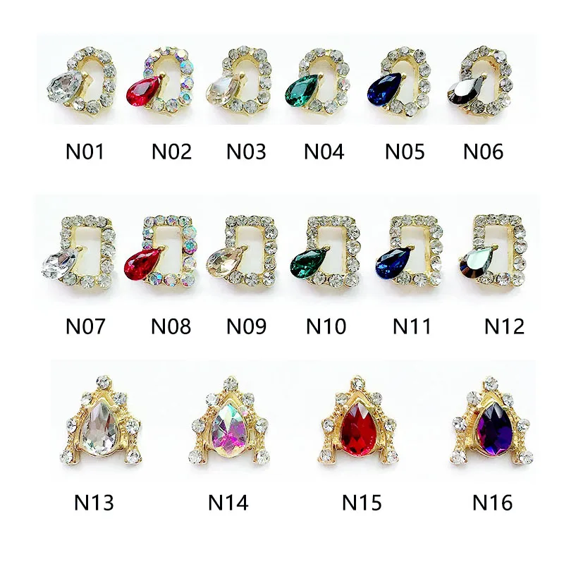 Новый список Блестящий Кристалл ногтей декоративные стразы каплевидный сплав