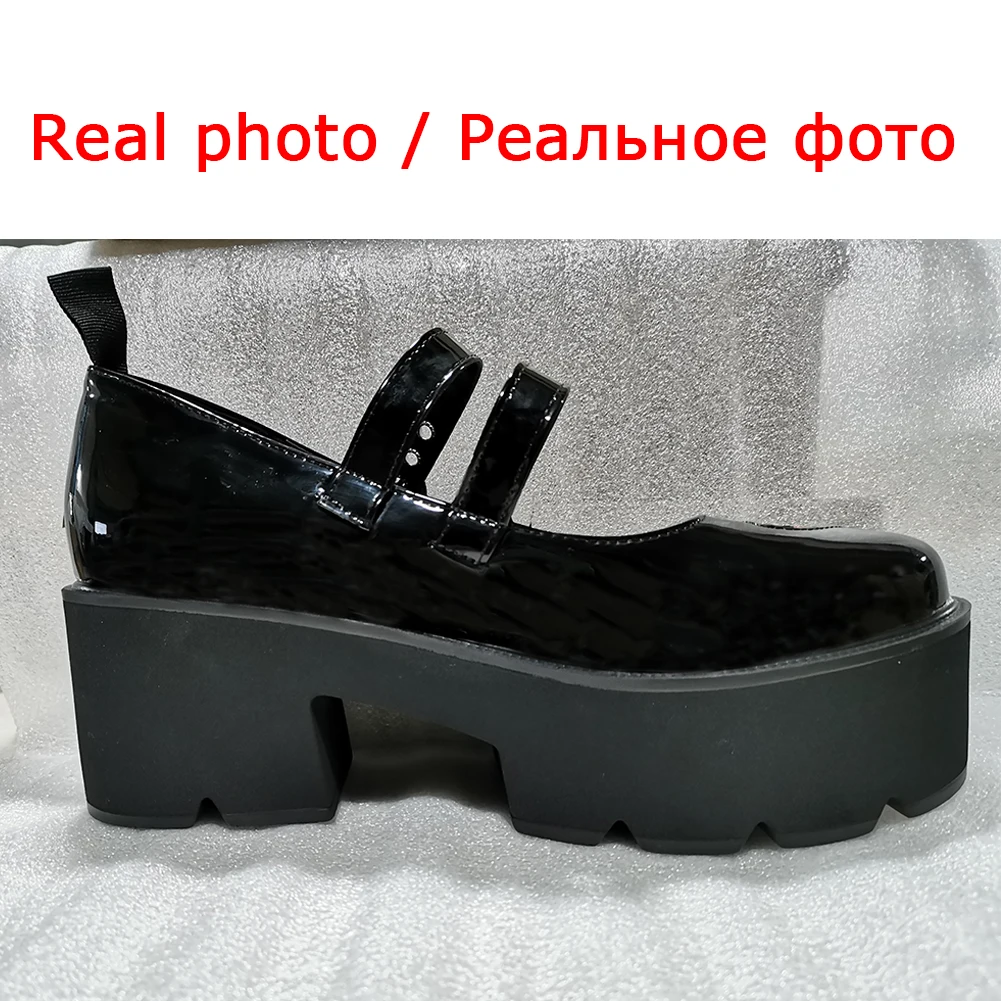 doratasia hot sale girls new brand pumps platform chunky heart print buckle pumps women gothic spring shoes woman free global shipping