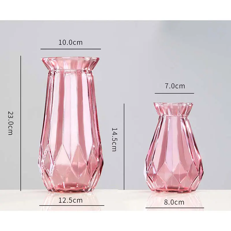 Скандинавская цветная прозрачная стеклянная ваза новая пепельная классическая