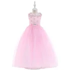 2021 летнее платье с вышивкой на одно плечо, вечерние Детские платья для девочек, элегантный костюм, кружевное свадебное платье принцессы, сценическое платье