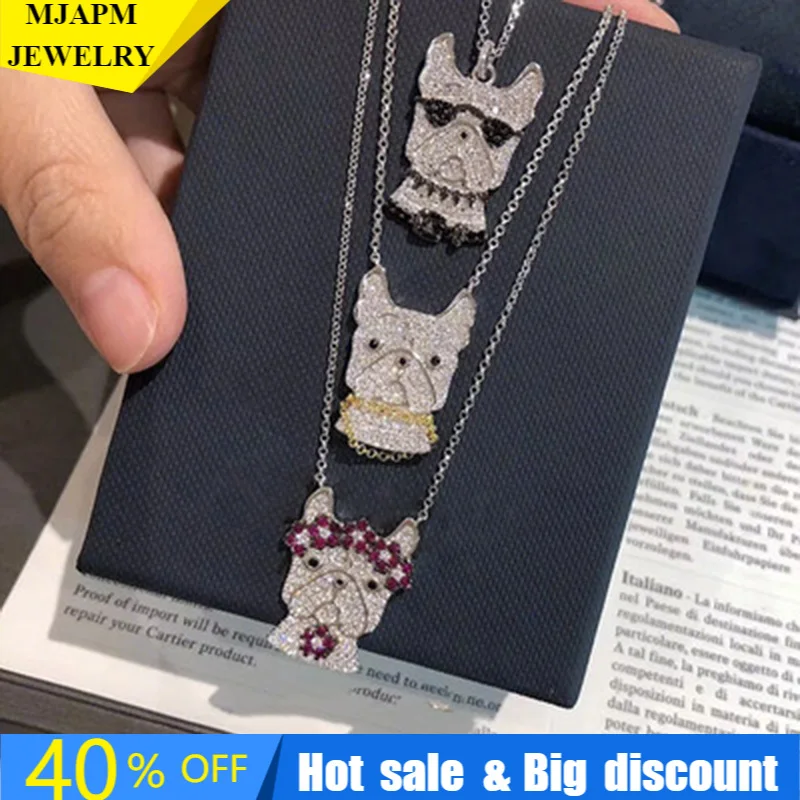 

Кулон в виде бульдога из серебра 2021 пробы с фианитом