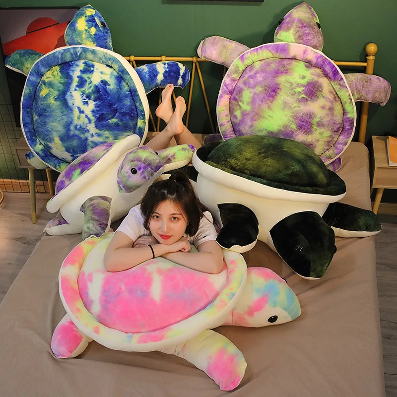 

1pc 35-80cm Colorful Plush Tortoise Toy Cute Turtle Plush Pillow Big Stuffed Cushion for Girls Baby Vanlentine Gift