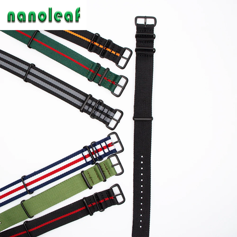 Полосатые сменные часы премиум качества браслет 18 мм 20 22 нейлоновые ремешок для DW