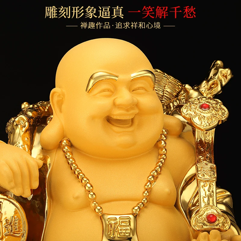 

Lucky Maitreya Buddha Decoration Large Bag Monk Laughing Buddha Statue Feng Shui Home Housewarming Decoration Store Opening Gift