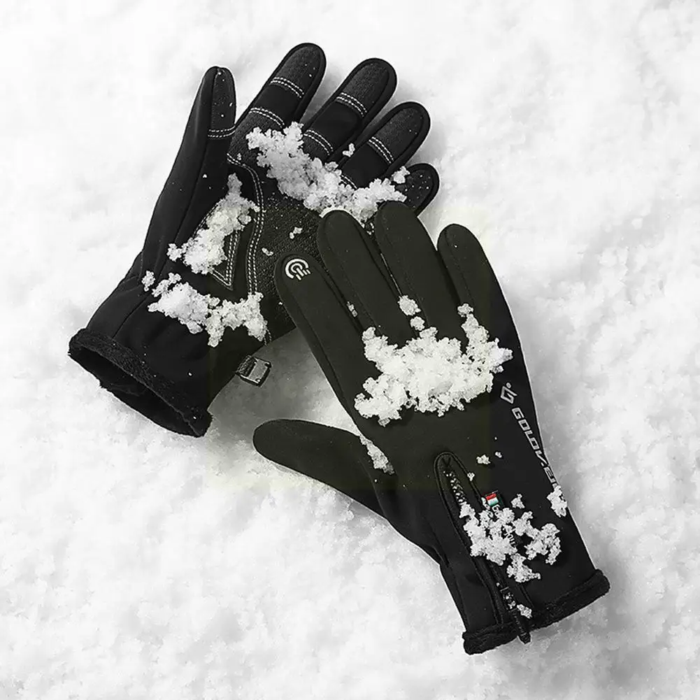 

Outdoor Winter Gloves Waterproof Ski Gloves Moto Thermal Non-slip Screen Fishing Lined Motorbike Riding Resistant Fleece