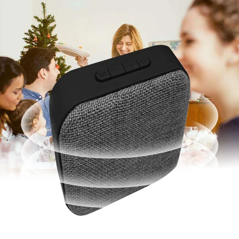 T3 fabric bluetooth speaker wireless mini card USB charging portable audio gray | Электроника