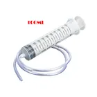 Большой пластиковый шприц 100 мл с прозрачными трубками 80 см, домашний полезный набор для измерения питательных веществ