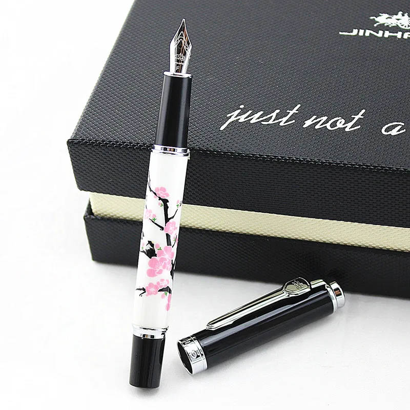 Jinhao 8802 креативный китайский авторучка Цветущая Птица узор Роскошный бренд