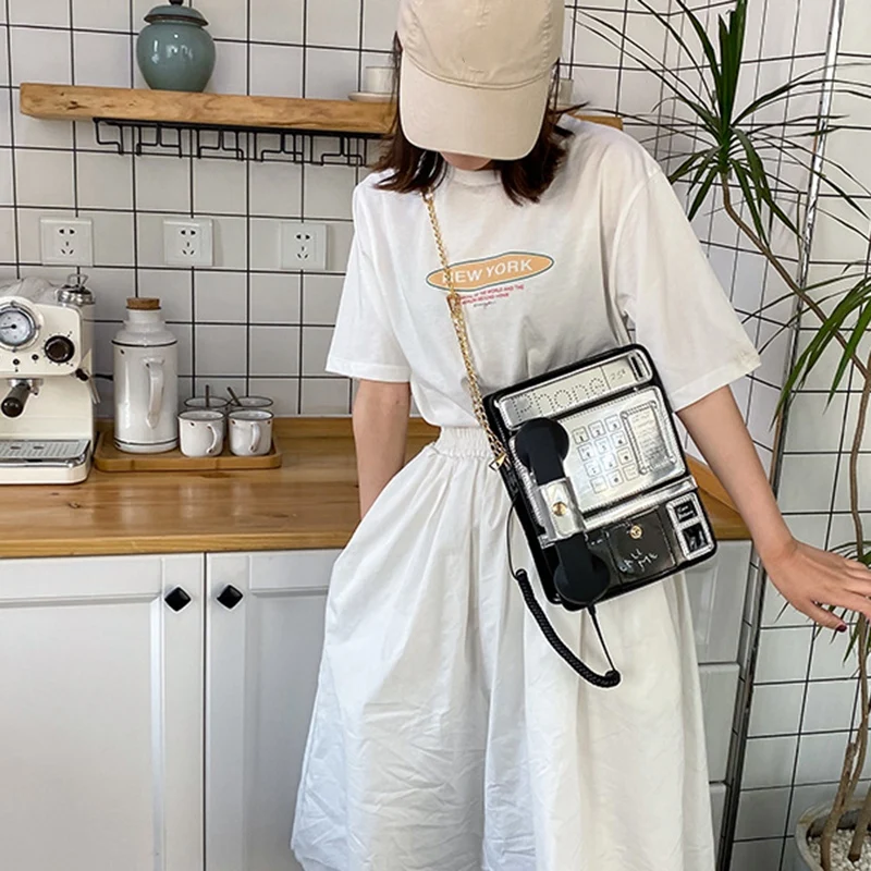 

AUAU-Trendy Phone Model Gradient Color Pu Girl's Chain Purse Shoulder Bag Tote Crossbody Women Handbag Flap