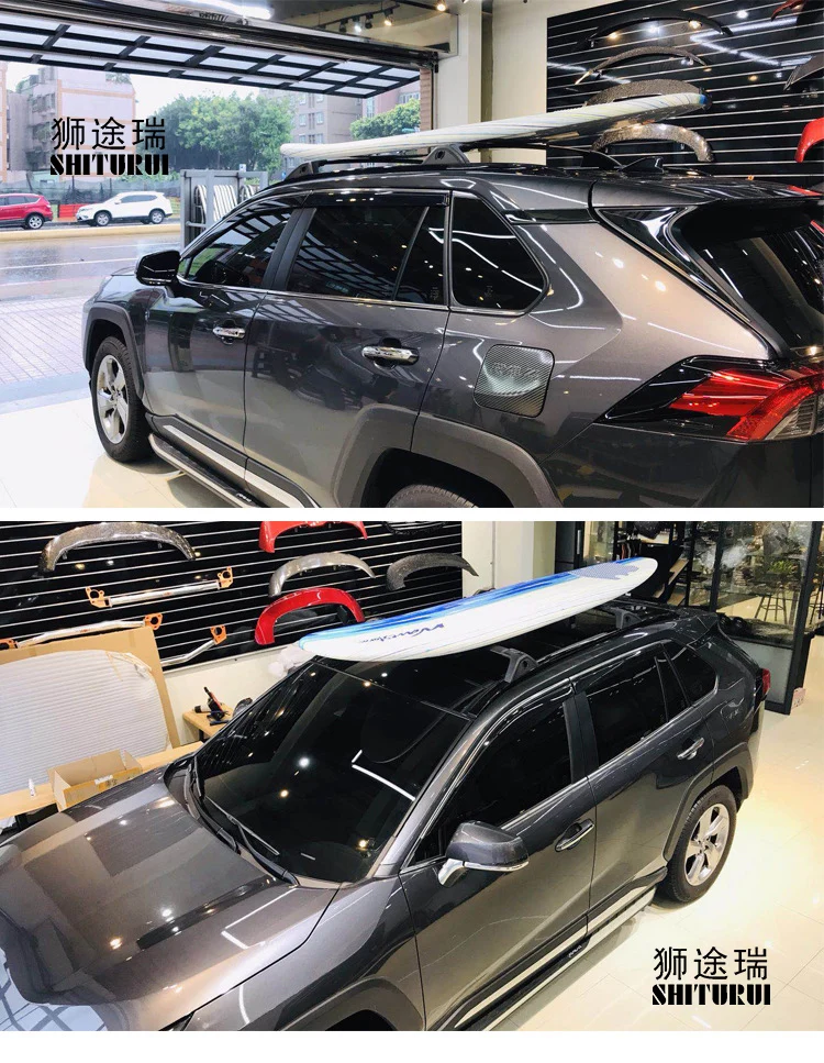 2 шт. багажник на крышу для TOYOTA RAV 4 rav4 2019 2021 из алюминиевого сплава|Багажники крыши