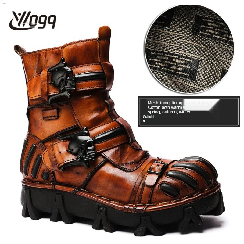 

Winter Brown Mens Italian Desert Boots Short Ankle Motorcycle Boots Military Combat Boots Genuine Leather Desert Boots Sapatos50