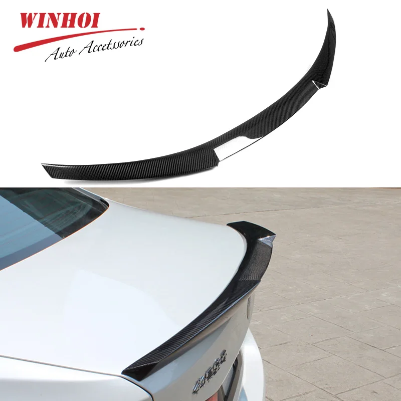 Car Spoiler Wing Carbon Fiber spoiler Styling For Maserati Quattroporte M4 2013-2018 Auto Rear Tail Modified Parts | Автомобили и