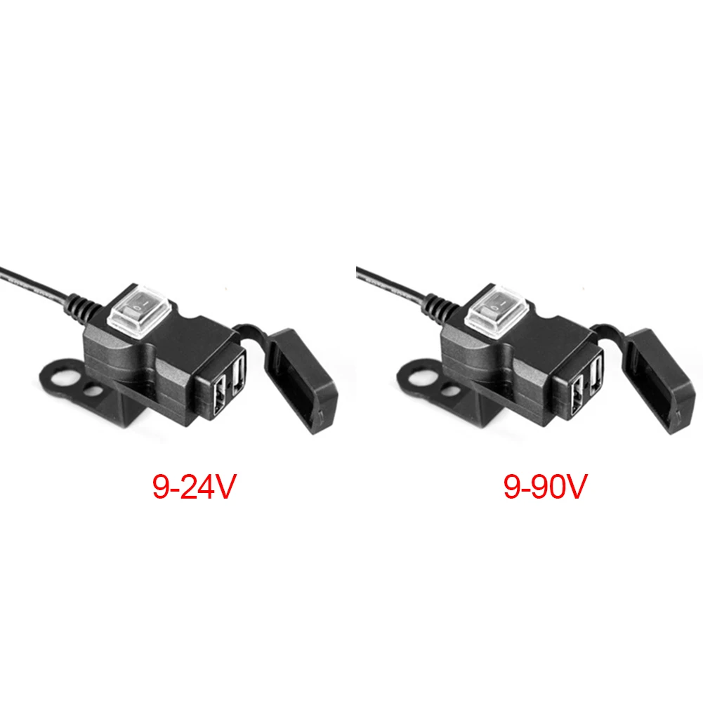 Dual USB Port Mounts Socket Moto Accessories Adapter Charger For Phone Waterproof Motorcycle Power Supply 9-90V | Автомобили и