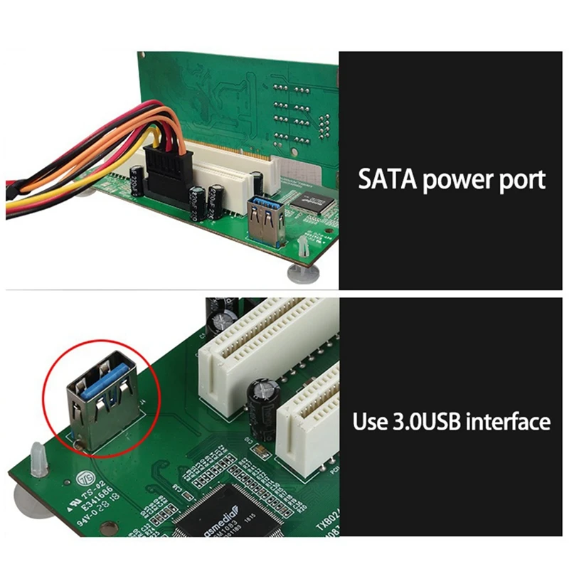 Pcie к двойному Pci слоту Расширенная карта Поддержка звуковой карты захвата