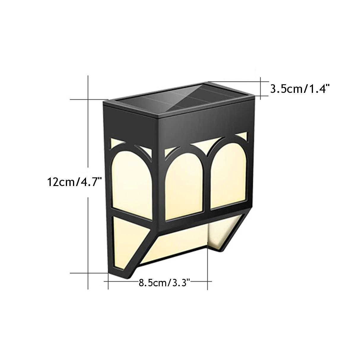 

10pcs Solar Powered Wall Mount LED Light Outdoor Garden Path Landscape Fence Yard Lamp white/warm white light+RGB light