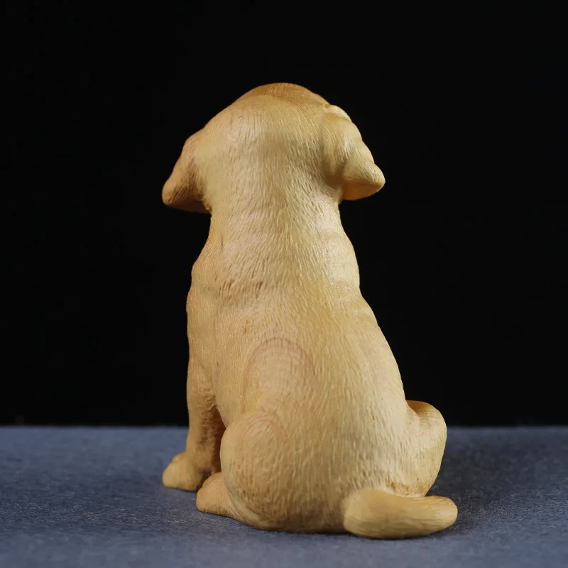Китайская деревянная Статуэтка счастливая собака Процветающая для богатства и