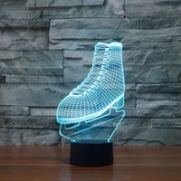 hot 2021 7color changing 3d bulbing light electric roller skates illusion led lamp creative action figure toy christmas gift