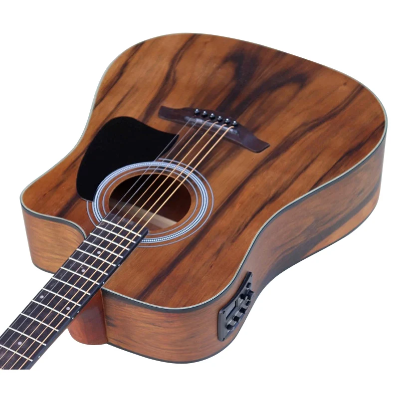 dao holz top cutway akustische elektrische gitarre 41 inch 6 string a geformte folk guitarra mit eq tuner funktion free global shipping