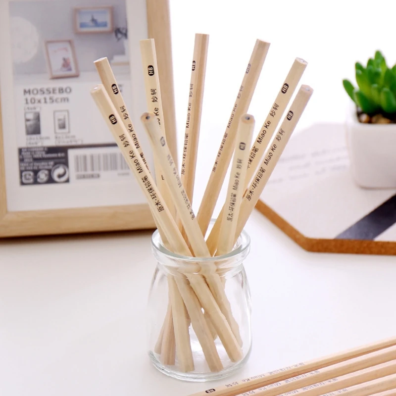 

50pcs Eco-friendly Natural Wood HB Pencil Non-toxic Drawing Writing Art Pencils K3KB