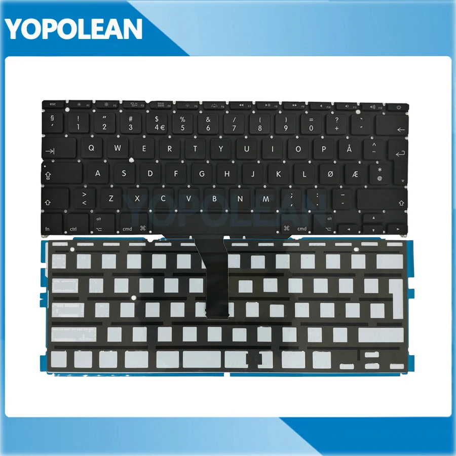 5 шт./лот новая норвежская Клавиатура с подсветкой для Macbook Air 11 дюймов A1465 A1370 2011 2015