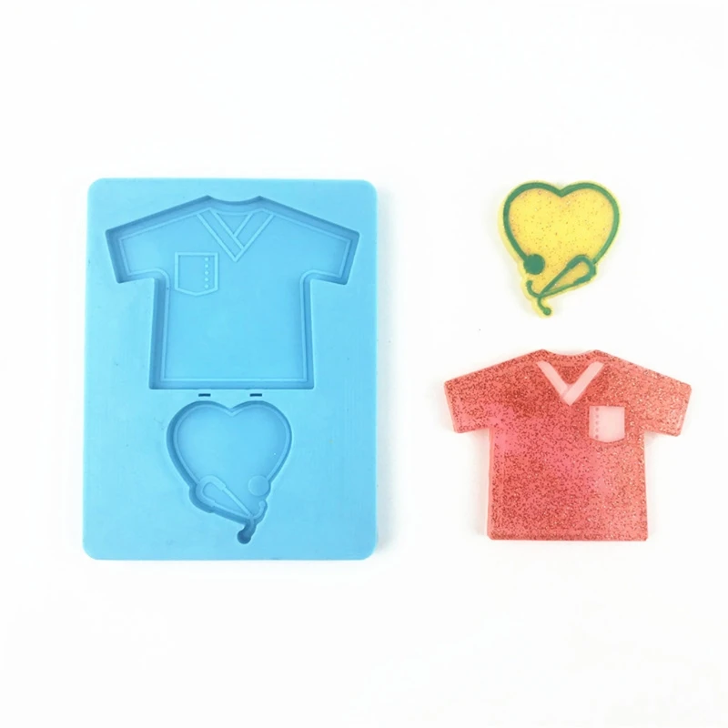 

Shirt Love Heart Decorations Epoxy Resin Mold Jewelry Pendant Keychain Silicone Mould DIY Crafts Ornaments Casting Tools