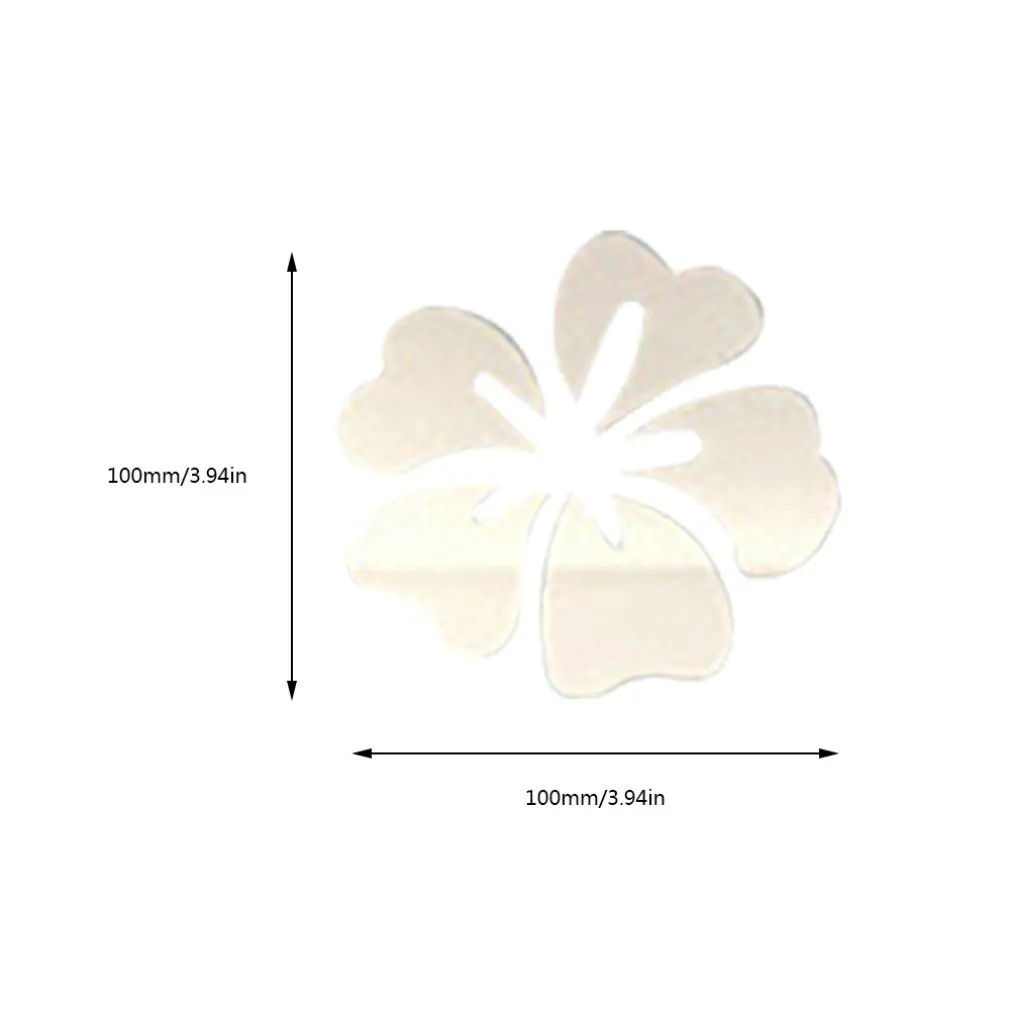 

Hibiscus Removable Mordern Acrylic Mirror Wall Stickers Kids Room Decoration Sticker Wall Art Decals Home Decor