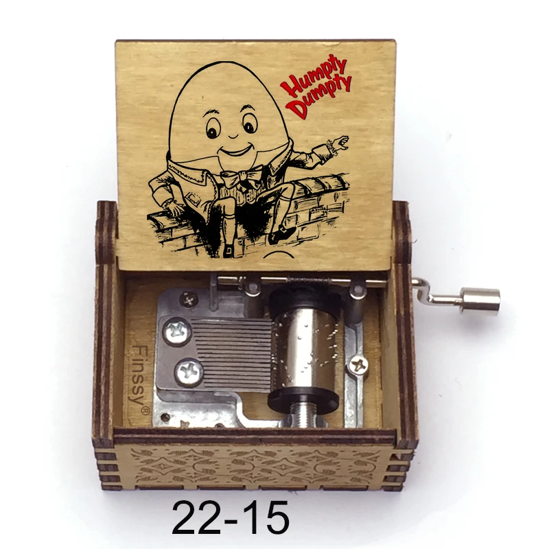 Детские игрушки Подарок Ручная деревянная музыкальная шкатулка Хамти Дамти Детям Милый мультяшный музыкальный шкатулка Рождественский, день рождения, новогодний подарок.