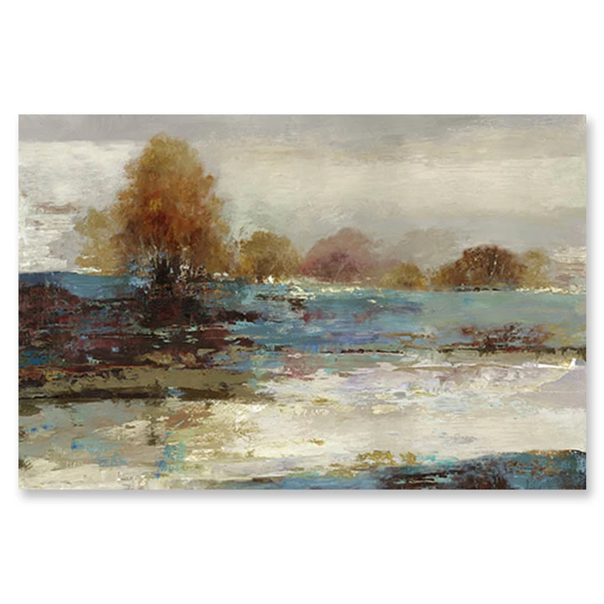 

No Framed Hand Painted Home Art Abstract Outdoor Scenery Paintings Picture 100% Acrylic Painting Wall Decor Art for Women Men K
