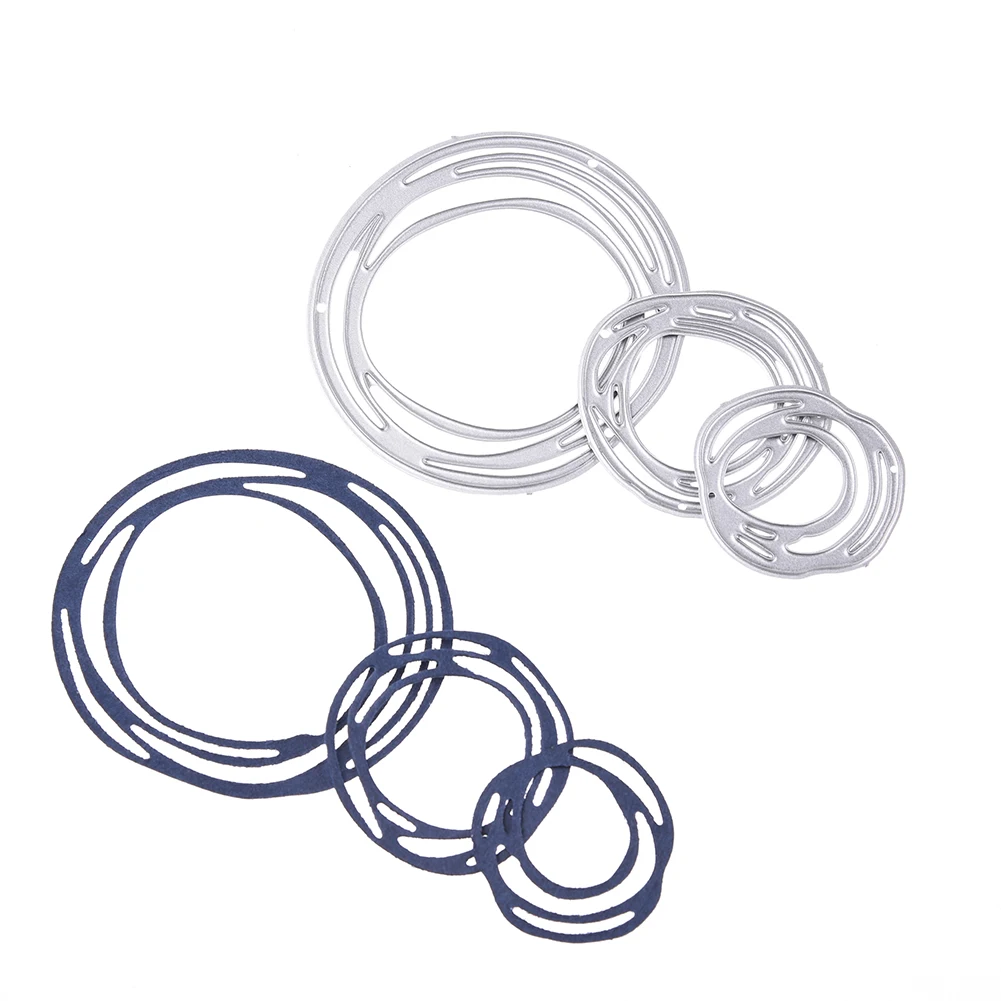 Неправильные круглые металлические режущие штампы для скрапбукинга фотоальбом