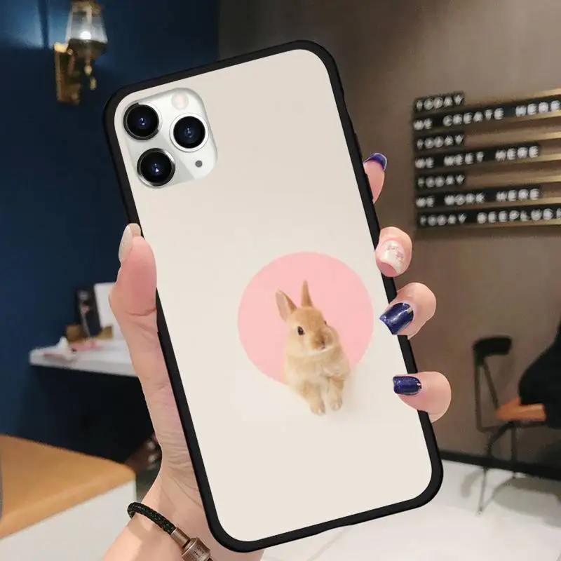 

Cute rabbit Phone Case for iPhone 11 12 pro XS MAX 8 7 6 6S Plus X 5S SE 2020 XR mini Funda