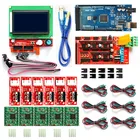 Комплект для 3D-принтера с ЧПУ для Arduino Mega 2560 R3 + контроллер RAMPS 1,4 + ЖК-дисплей 12864 + 6 концевых выключателей + 5 шаговых драйверов A4988