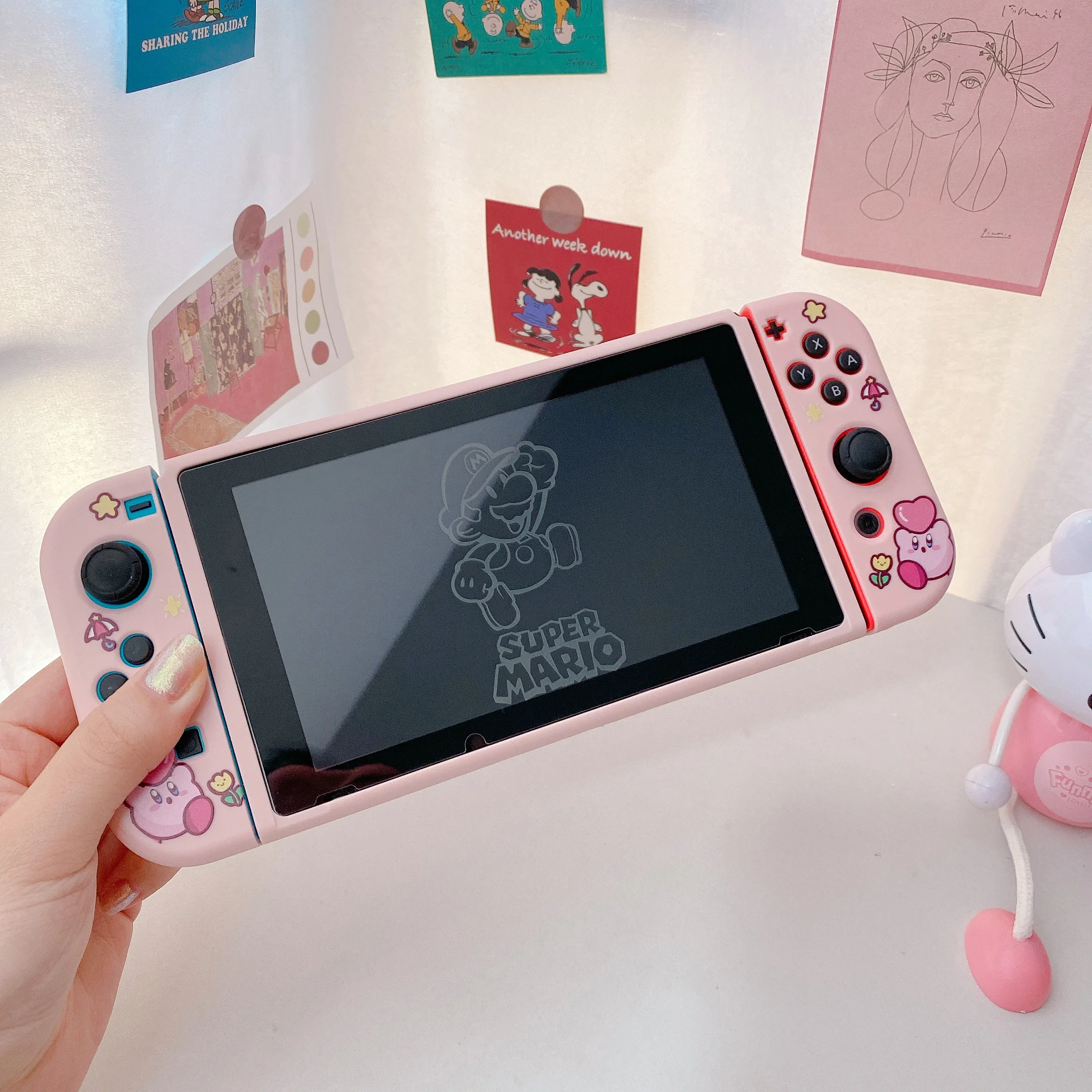 Милый мультяшный защитный чехол для игровой консоли Nintendo Switch Oled мягкие