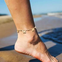 bohemian gold butterfly anklets for women fashion siilver color beads anklet summer beach ankle bracelet foot chain jewelry