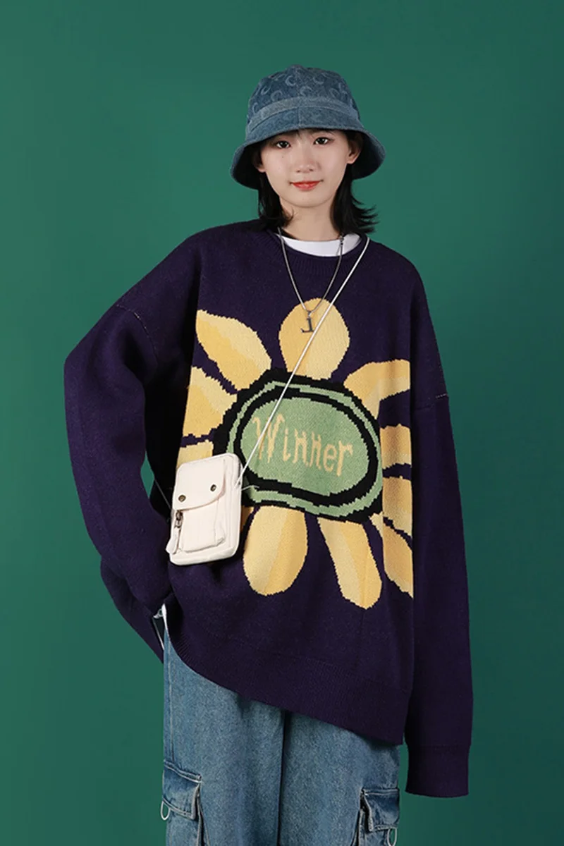 Осенне-зимние свободные свитера для женщин верхняя одежда свитер студентов |