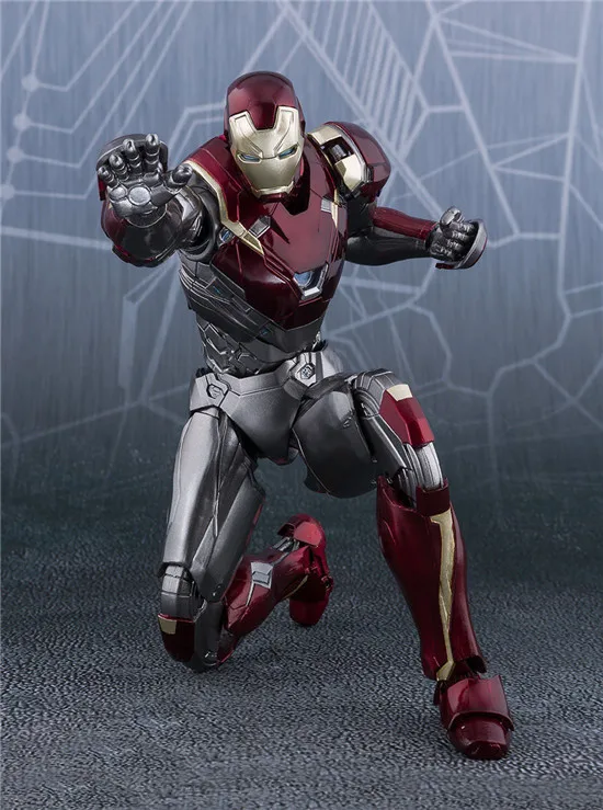 SHF Marvel Мстители война бесконечности Железный человек MK47 BJD экшн Фигурки игрушки