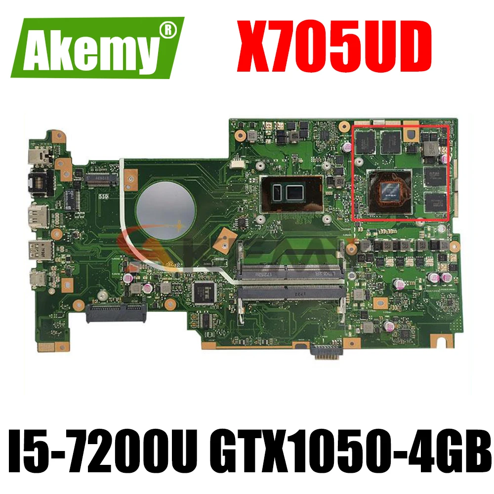 

New X705UD Motherboard For Asus VivoBook X705UDR X705U Laptop Motherboard I5-7200U GTX1050-4GB 100% original Mainboard