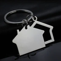 house keychain small silver keyring small gift pendant creative real estate opening gift