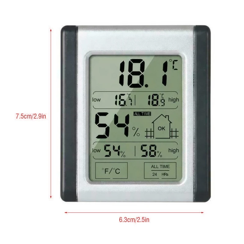 lcd electronic digital thermometer humidity multifunction indoor temperature humidity monitor suitable for home office warehouse free global shipping
