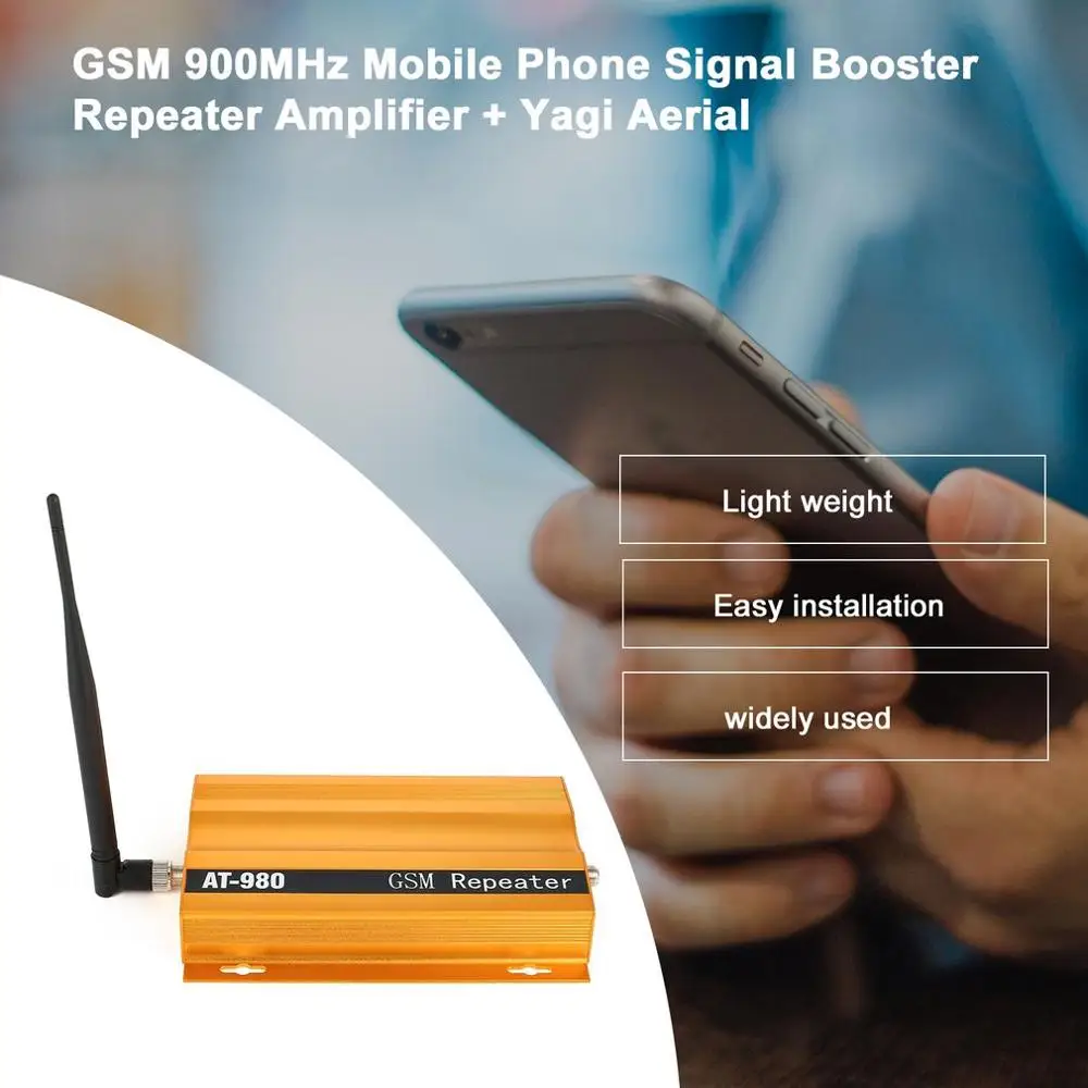 GSM 900 МГц Мобильный телефон усилитель сигнала повторитель+ Yagi антенна полный дуплексный Однопортовый дизайн AT-980