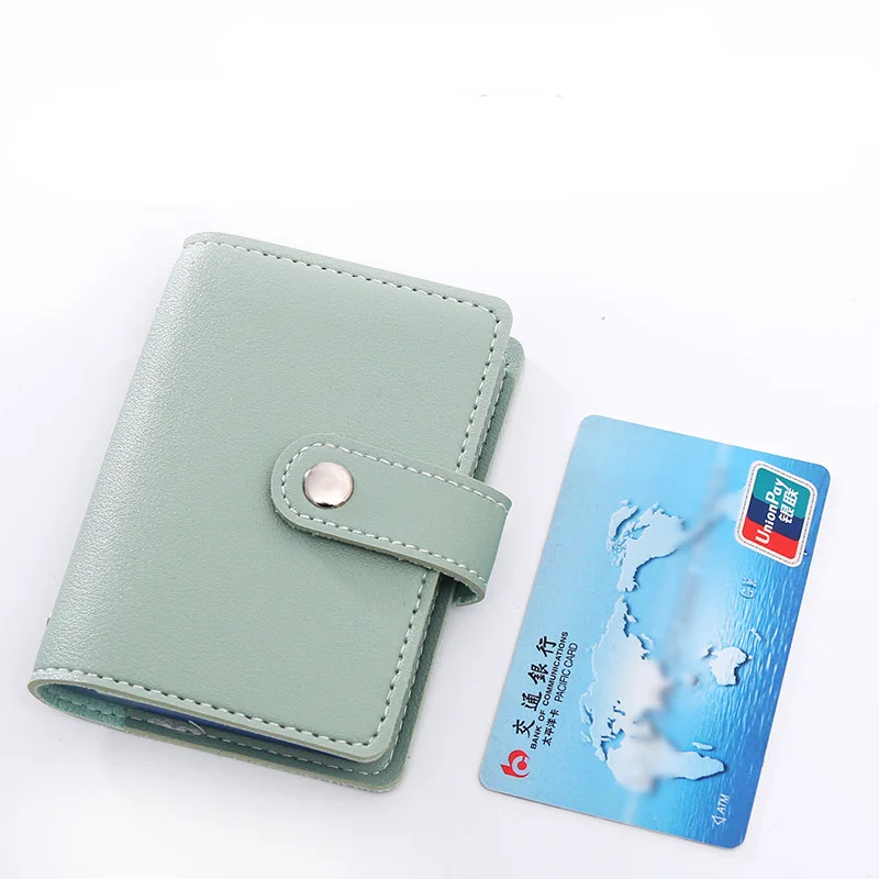 26 слотов для карт Женский кошелек кредитных Модный милый держатель карамельный